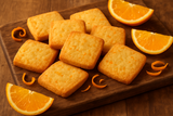 orange flavored square cookies
